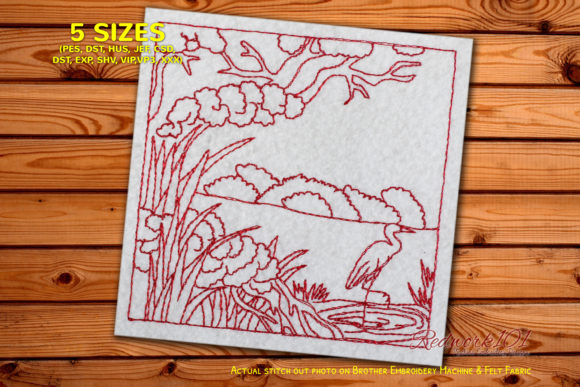 Egret Water Bird Standing in Water: A Seasonal Embroidery Review