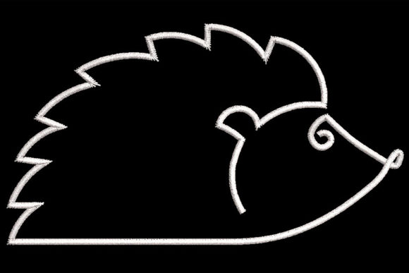 Minimalistic One Line Hedgehog Quilting Embroidery Review