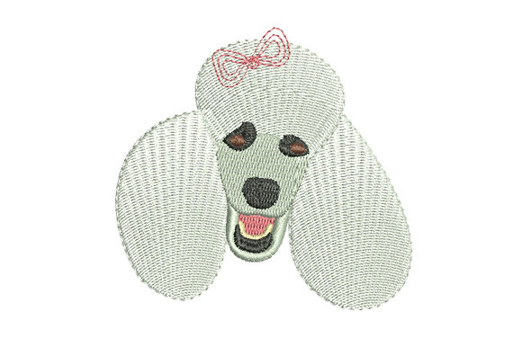White Poodle Dog Head: Embroidery Design Review